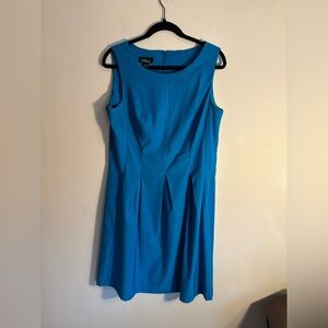AGB Sleeveless Pleated Sheath Dress-vibrant blue